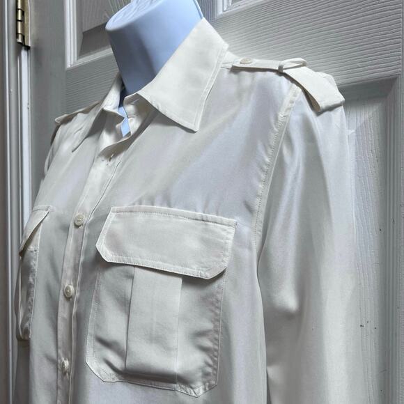 Zara Into The Classics Imperfection Mulberry Silk Button Down Blouse Oversize XS - Picture 5 of 15